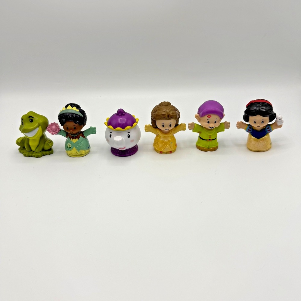 Fisher Price Little People Disney Princess Jasmine Frog‎ Mrs Potts Belle Dopey